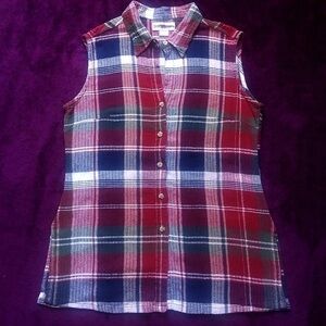 Dressbarn Multicolor Plaid Shirt